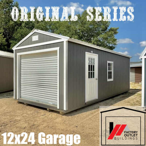 Original Series 12x24 Garage-Peppercorn Gray & White