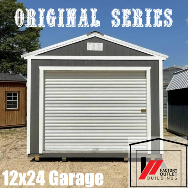 Original Series 12x24 Garage-Peppercorn Gray & White - Image 2