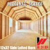 Original Series 12x32 Side Lofted Barn in South Mississippi and South Louisiana