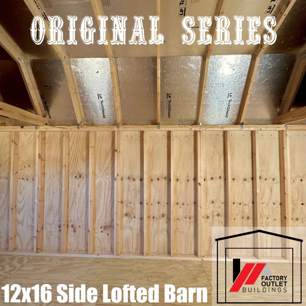 12x16 Side Lofted Barn 240723 - Image 2