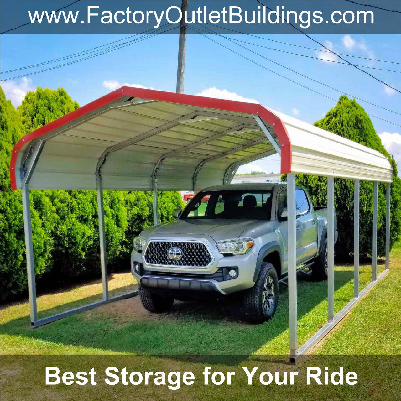 12x20 Metal Single Carport $61/mo - Image 2