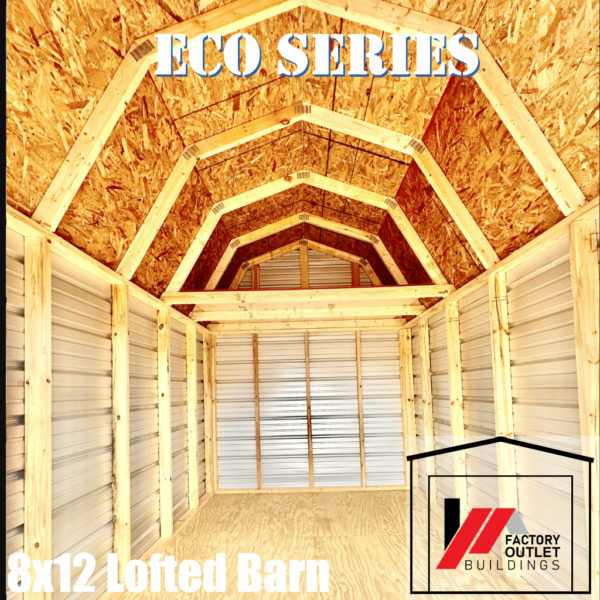 8x12 Lofted Barn-Eco Metal 241073 - Image 4