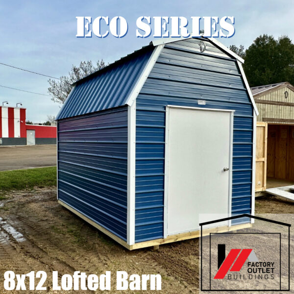 8x12 Lofted Barn-Eco Metal 241073 - Image 2