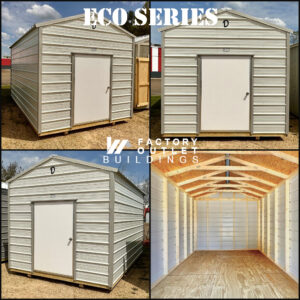 10x16 Metal Utility Shed–Alamo/Gray-250054