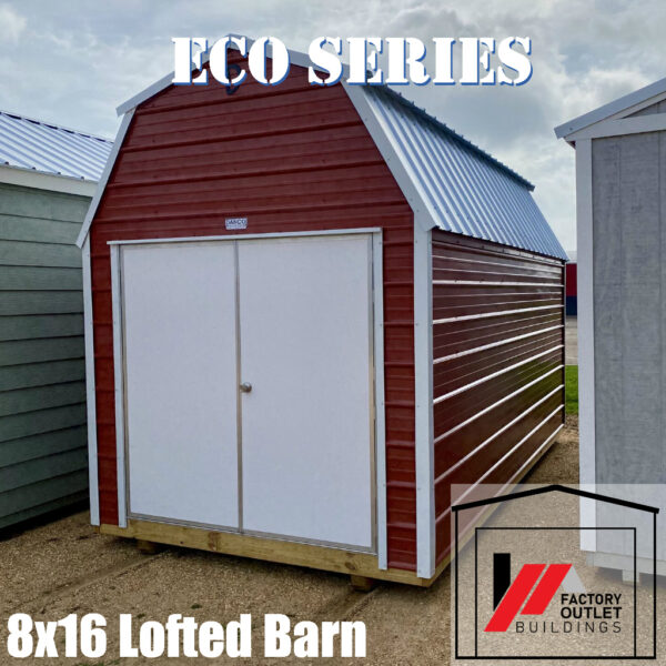 8x16 Lofted Barn-Eco Metal 250441