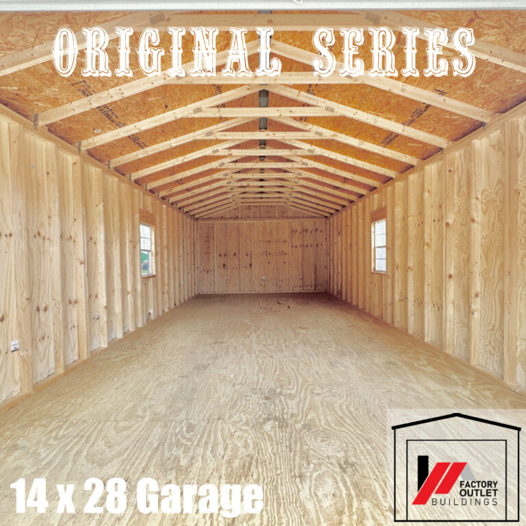 14x28 Garage 240154 - Tiny Homes/Metal Carports/Garages/Portable Sheds ...