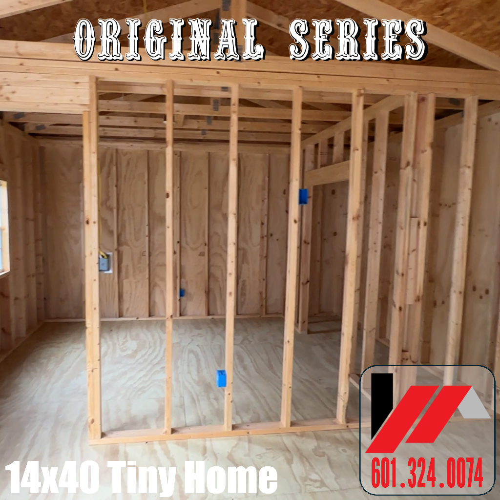 Inside View of a 14x40 Tiny Home REPO in Peppercorn Acrylic Finish