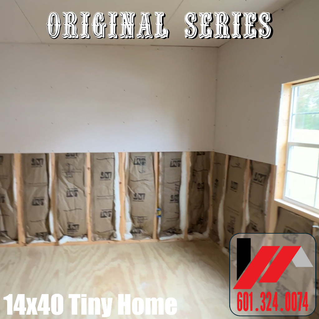 Inside View of a 14x40 Tiny Home REPO in Peppercorn Acrylic Finish