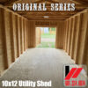 Original Series 10x12 Utility Shed featuring wide 72" Double Barn Door with lock. Including Pressure Treated Floors, Joist, & Runners for sale in South Mississippi and South Louisiana