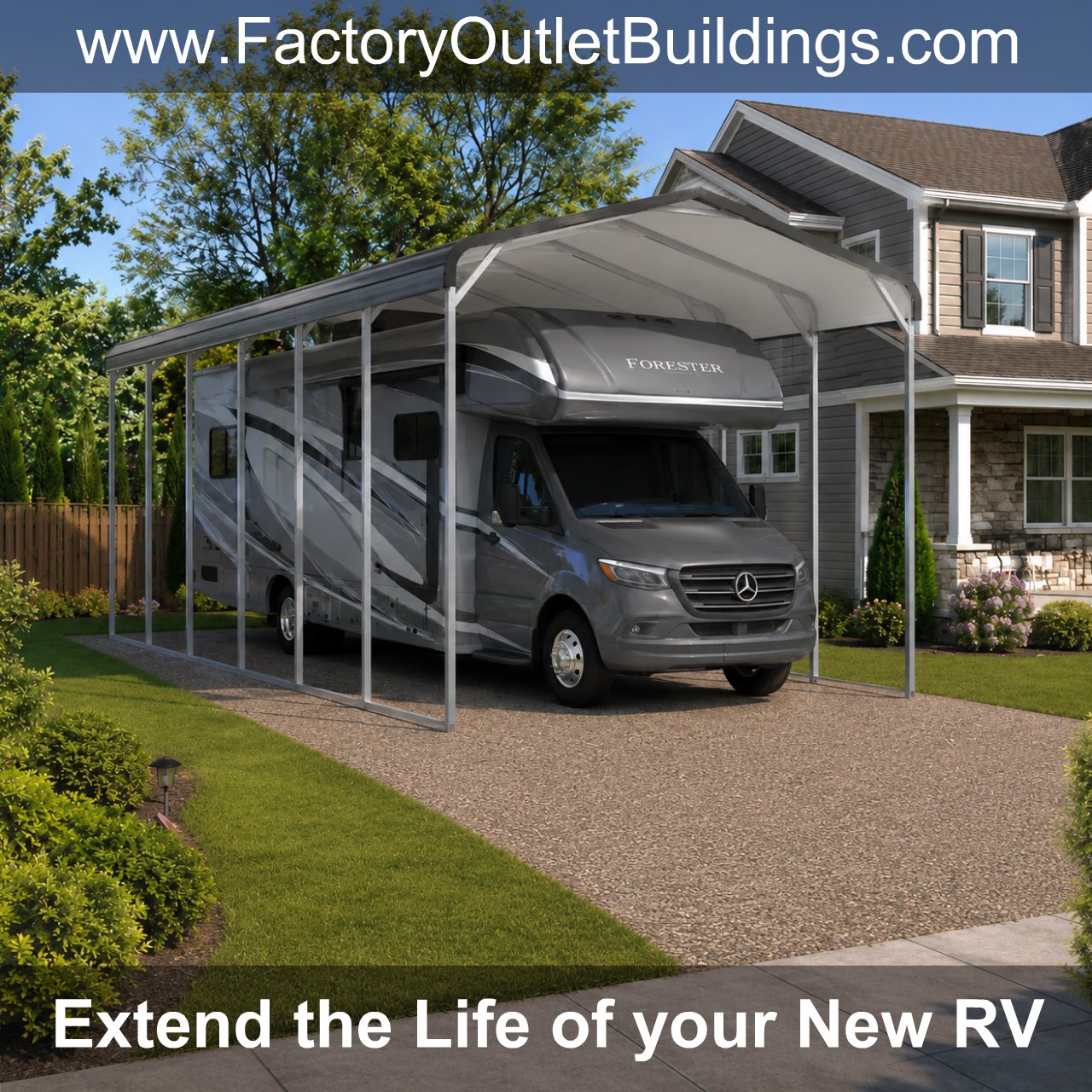 18x30x12 Metal RV Carport-$117/mo - Image 2