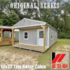 Front View of a 16x32 4 Room Tiny Home Cabin With Framing for SW Mississippi & Louisiana