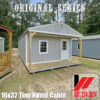 Front View of a 16x32 4 Room Tiny Home Cabin With Framing for SW Mississippi & Louisiana