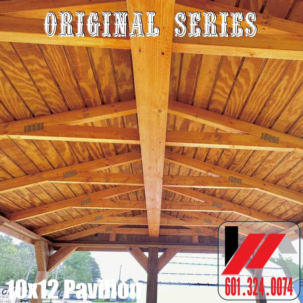 10x12 Pavilion 260430--Outdoor Recreational Building with Charcoal Roof - Image 5