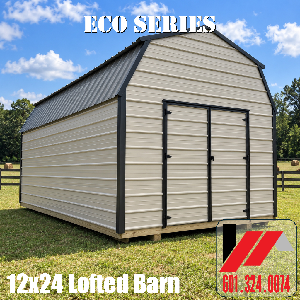 12x24 Eco-Metal Lofted Barn 240358 - Image 2