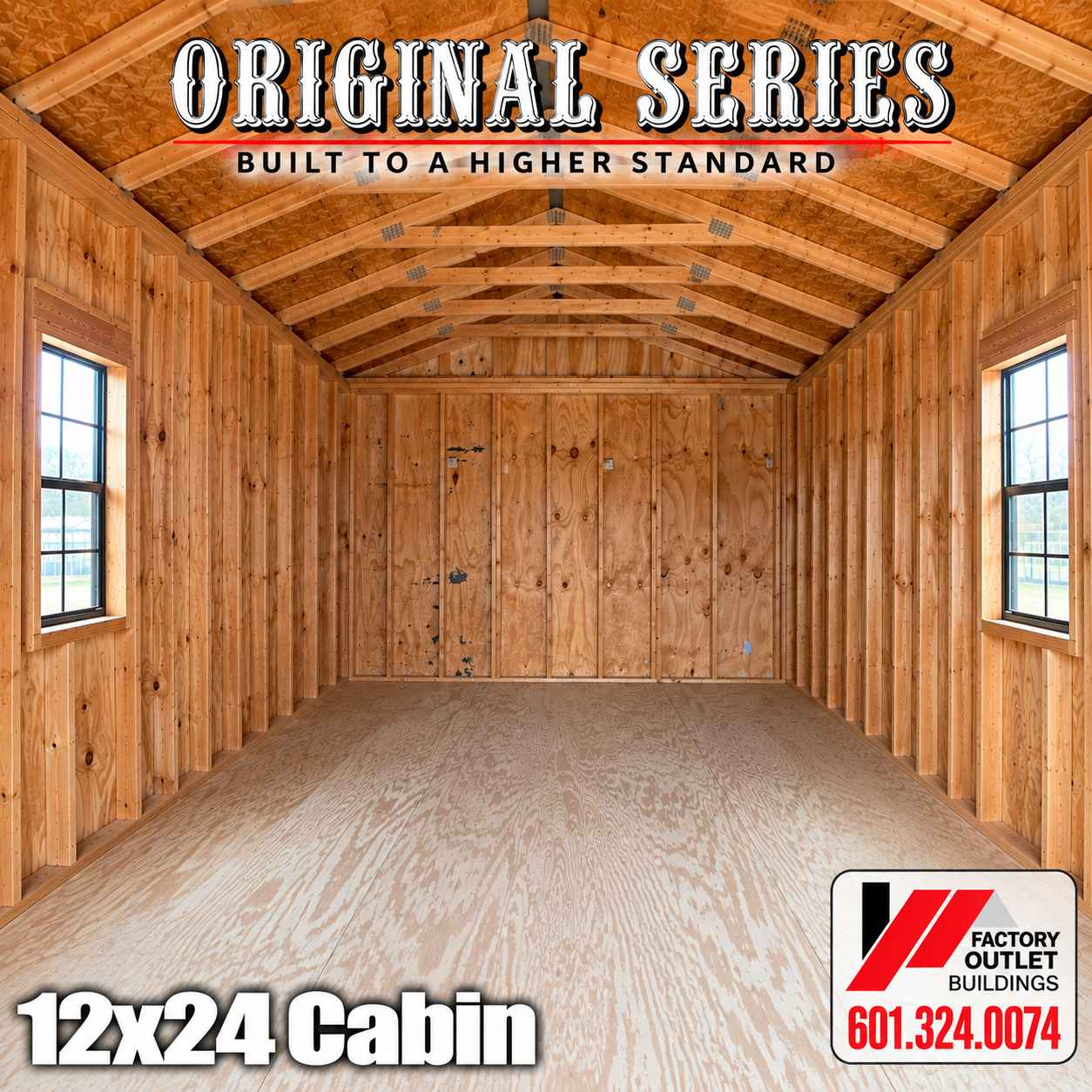 12x24 Cabin-Fireweed Red-240211 - Image 2