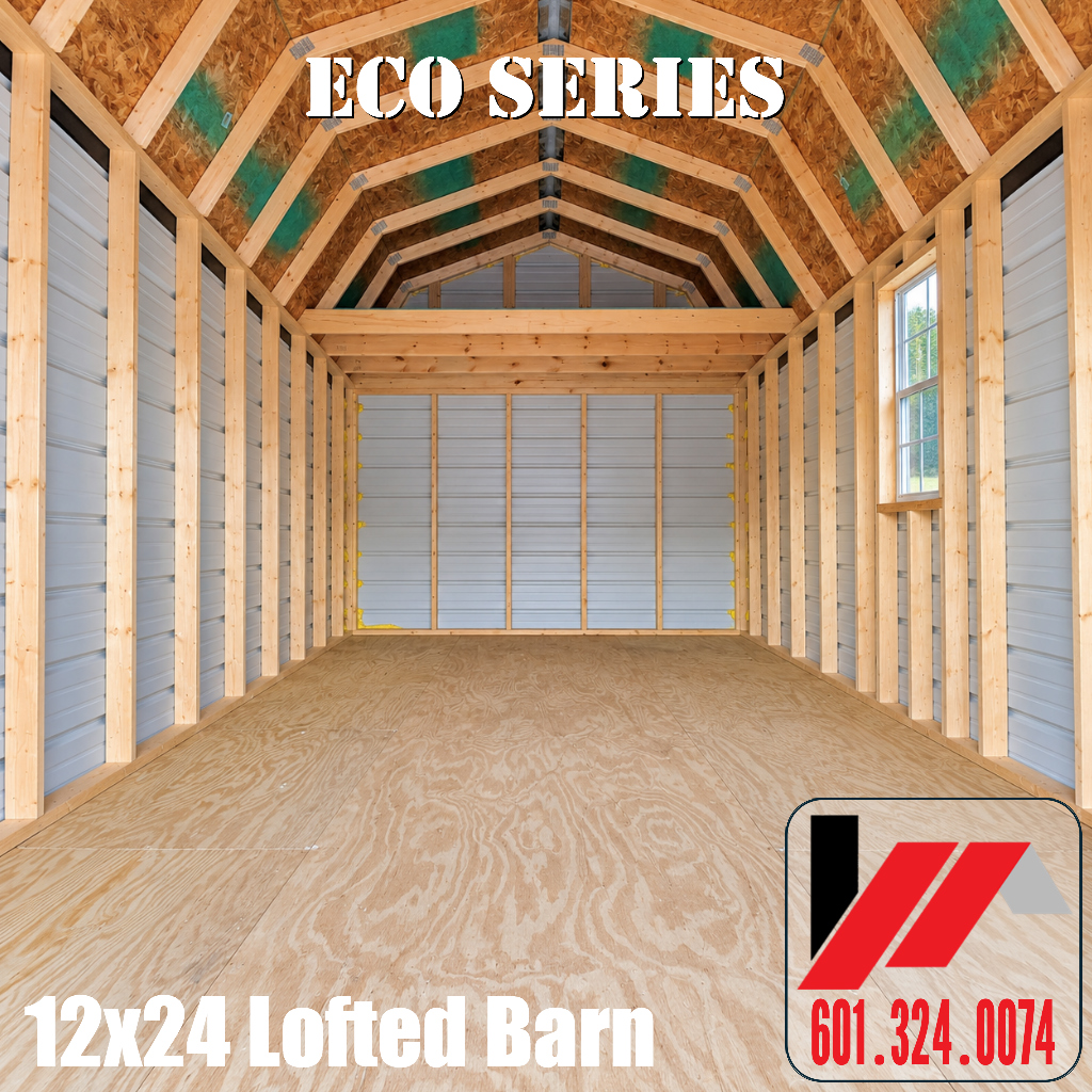 12x24 Eco-Metal Lofted Barn 240358 - Image 3