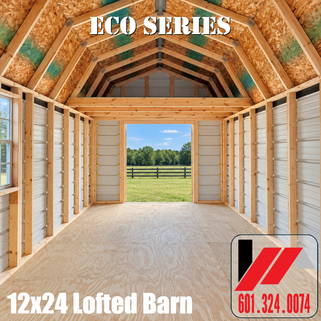 12x24 Eco-Metal Lofted Barn 240358 - Image 4