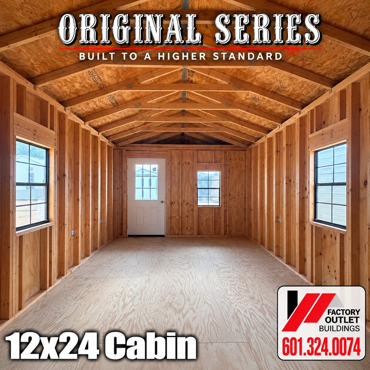12x24 Cabin-Fireweed Red-240211 - Image 3
